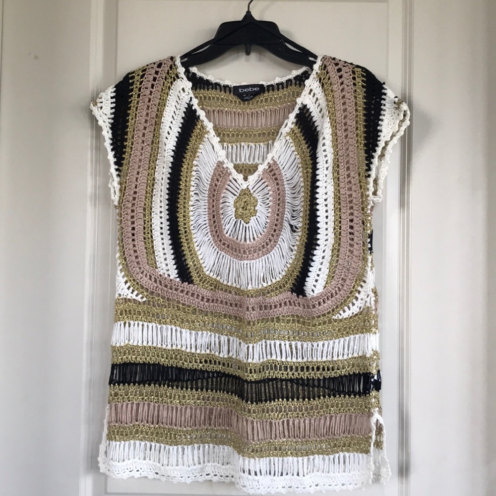 Woven Bebe top/cover up